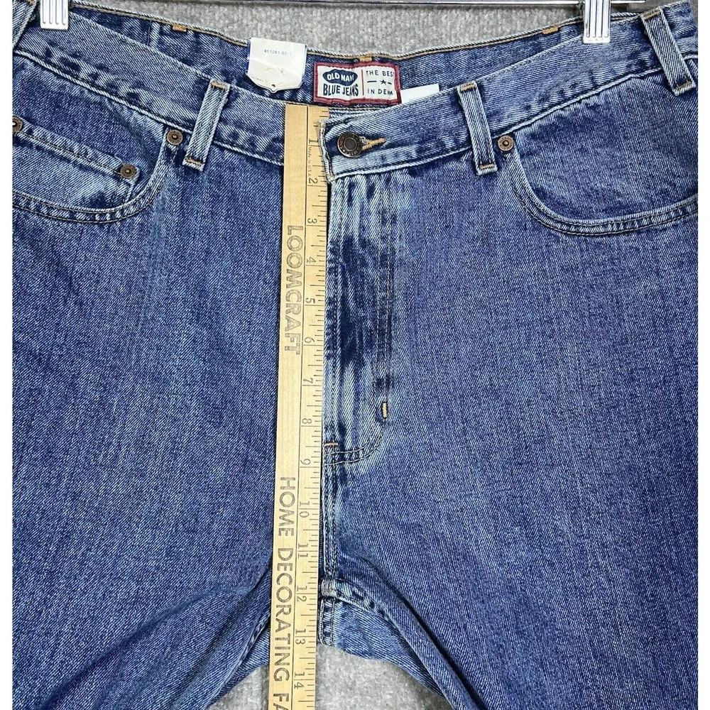 Vintage Old Navy Straight Leg Jeans Men Size 38x32 Blue Denim Cotton Pockets NWT